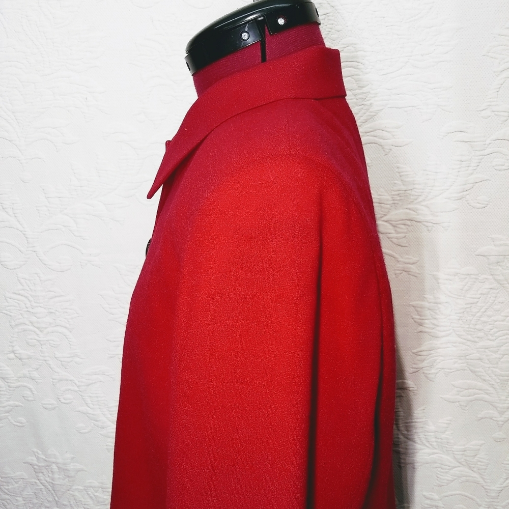 Pendleton Red 80s 90s Y2k Wool Button Up Cropped … - image 7